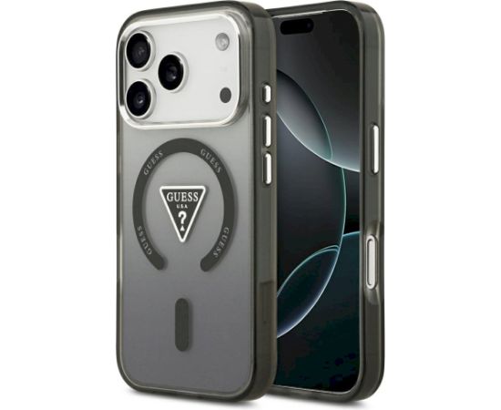 Case Guess IML Gradient Triangle Logo MagSafe Защитный чехол для iPhone 17 Pro / чёрный Чехлы - альтернативные