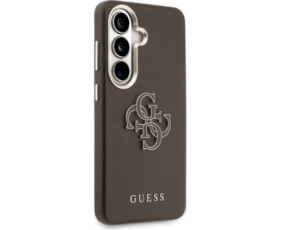 Case Guess Grained Big 4G Metal Logo Aizsargapvalks priekš Samsung Galaxy S26+ / brūns Neoriģinālie Maciņi