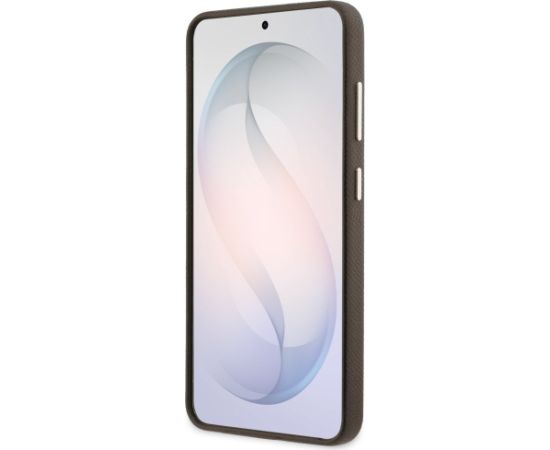 Case Guess Grained Big 4G Metal Logo Aizsargapvalks priekš Samsung Galaxy S26+ / brūns Neoriģinālie Maciņi