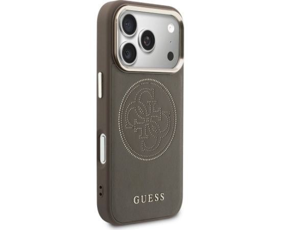 Guess Perforated 4G MagSafe Case Aizsargapvalks priekš iPhone 17 Pro Max / brūns Neoriģinālie Maciņi