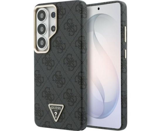 Case Guess 4G Triangle Logo MagSafe Aizsargapvalks priekš Samsung Galaxy S26 Ultra / melns Neoriģinālie Maciņi