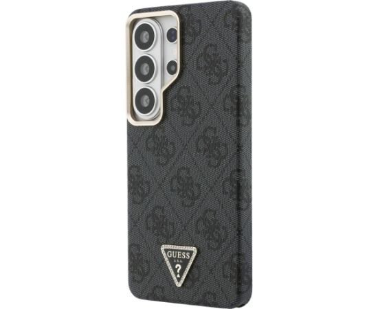 Case Guess 4G Triangle Logo MagSafe Aizsargapvalks priekš Samsung Galaxy S26 Ultra / melns Neoriģinālie Maciņi