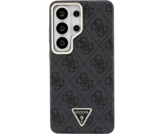 Case Guess 4G Triangle Logo MagSafe Aizsargapvalks priekš Samsung Galaxy S26 Ultra / melns Neoriģinālie Maciņi