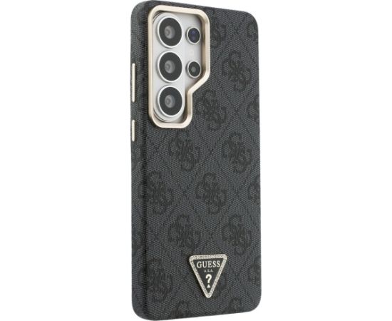 Case Guess 4G Triangle Logo MagSafe Aizsargapvalks priekš Samsung Galaxy S26 Ultra / melns Neoriģinālie Maciņi