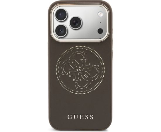 Guess Perforated 4G MagSafe Case Aizsargapvalks priekš iPhone 17 Pro / brūns Neoriģinālie Maciņi