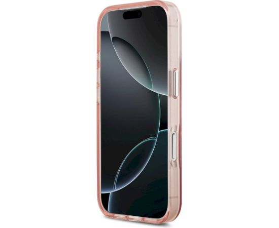 Case Guess IML Gradient Triangle Logo MagSafe Aizsargapvalks priekš iPhone 17 Pro / rozā Neoriģinālie Maciņi