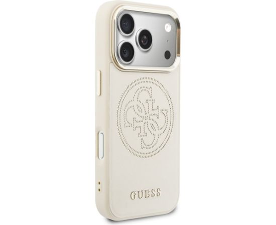 Guess Perforated 4G MagSafe Case Aizsargapvalks priekš iPhone 17 Pro / bēšs Neoriģinālie Maciņi