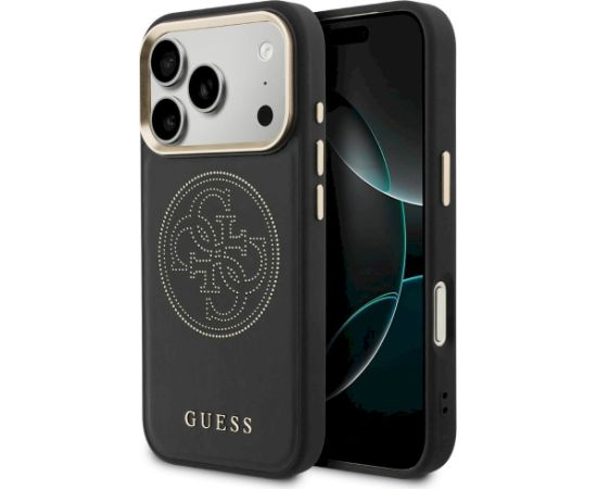 Guess Perforated 4G MagSafe Case Aizsargapvalks priekš iPhone 17 Pro / melns Neoriģinālie Maciņi