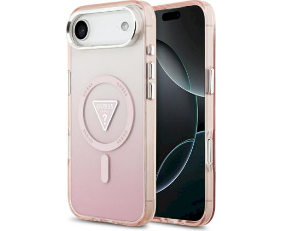 Case Guess IML Gradient Triangle Logo MagSafe Aizsargapvalks priekš iPhone Air / rozā Neoriģinālie Maciņi