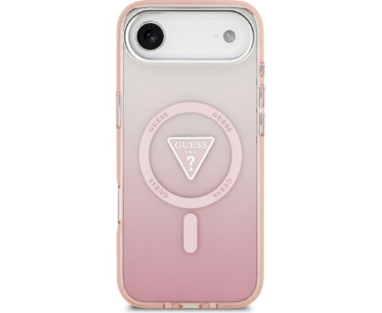 Case Guess IML Gradient Triangle Logo MagSafe Aizsargapvalks priekš iPhone Air / rozā Neoriģinālie Maciņi