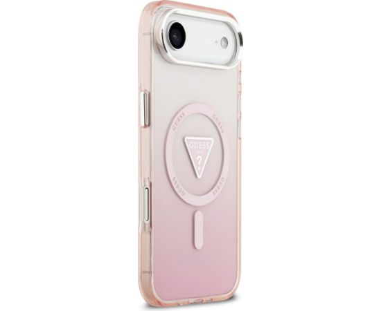 Case Guess IML Gradient Triangle Logo MagSafe Aizsargapvalks priekš iPhone Air / rozā Neoriģinālie Maciņi