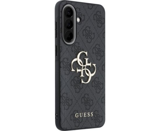 Case Guess Leather 4G Metal Logo Aizsargapvalks priekš Samsung Galaxy A57 5G / melns Neoriģinālie Maciņi