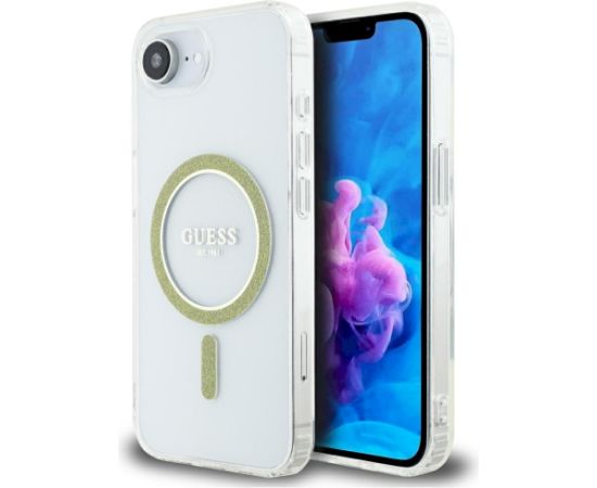 Case Guess IML Glitter Circle MagSafe Aizsargapvalks priekš iPhone 16e/17e / caurspīdīgs Neoriģinālie Maciņi