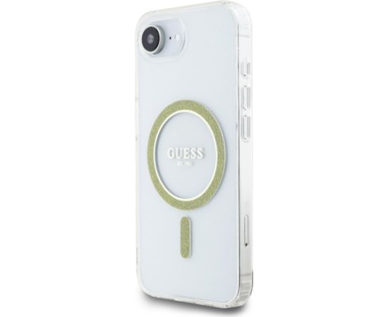 Case Guess IML Glitter Circle MagSafe Aizsargapvalks priekš iPhone 16e/17e / caurspīdīgs Neoriģinālie Maciņi
