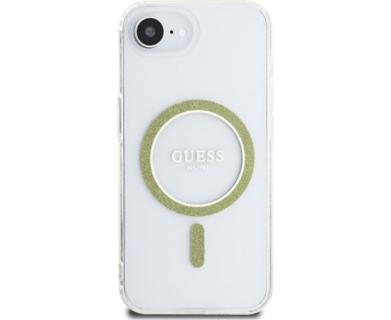 Case Guess IML Glitter Circle MagSafe Aizsargapvalks priekš iPhone 16e/17e / caurspīdīgs Neoriģinālie Maciņi