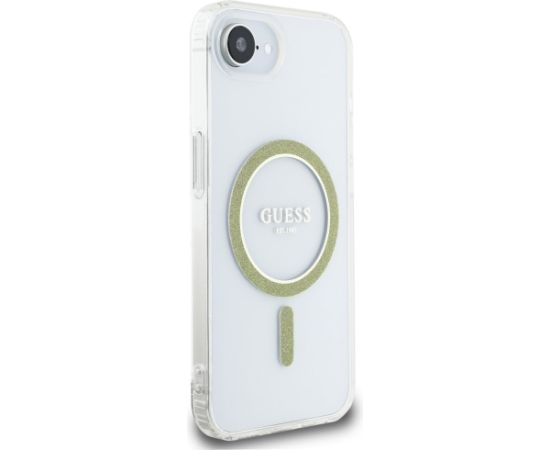 Case Guess IML Glitter Circle MagSafe Aizsargapvalks priekš iPhone 16e/17e / caurspīdīgs Neoriģinālie Maciņi