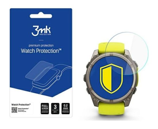 3MK FlexibleGlass Watch Solar/Sapphire 51mm Hybrid Glass Aizsargstikls priekš Viedpulksteņi Garmin Fenix 8 Aizsargstikli planšetdatoriem