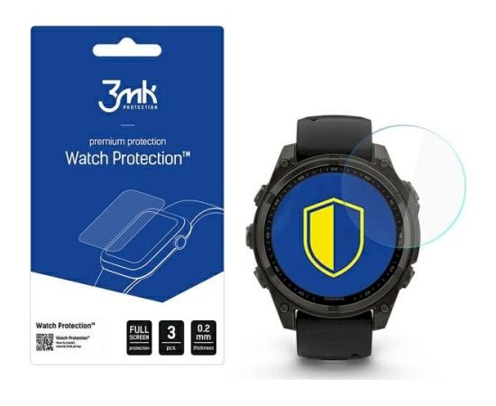 3MK FlexibleGlass Watch Solar/Sapphire 47mm Hybrid Glass Aizsargstikls priekš Viedpulksteņi Garmin Fenix 8 Aizsargstikli planšetdatoriem