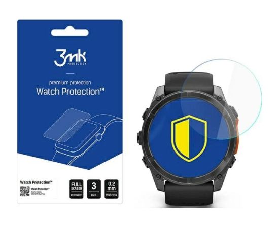 3MK FlexibleGlass Watch Amoled 51mm Hybrid Glass Aizsargstikls priekš Viedpulksteņi Garmin Fenix 8 Aizsargstikli planšetdatoriem