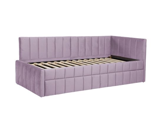 Bed JASPER with pull out trundle 90x200cm, mauve rose Кровати