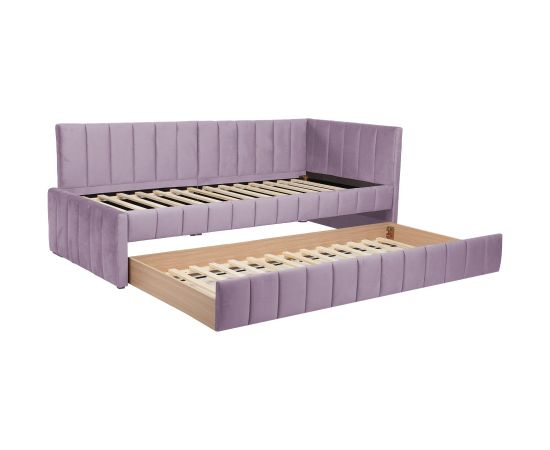 Bed JASPER with pull out trundle 90x200cm, mauve rose Кровати