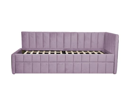 Bed JASPER with pull out trundle 90x200cm, mauve rose Кровати