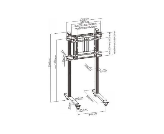 Lh-group Oy LH-GROUP COUNTERWEIGHT STAND ON WHEELS FOR 60-91KG MONITORS Крепления для телевизоров