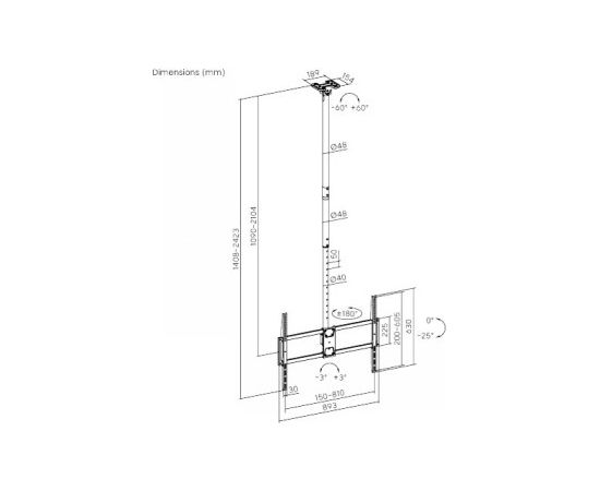 Lh-group Oy LH-GROUP PLB-CE1568XL PROJEKTOR MOUNT Крепления для телевизоров