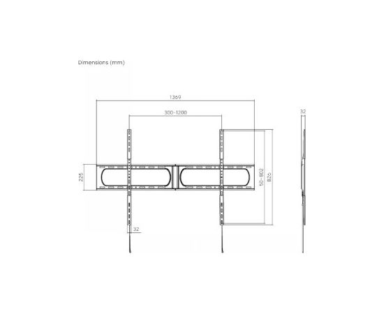 Lh-group Oy LH-GROUP SEINÄTELINE 43-115" 125KG FIXED Крепления для телевизоров