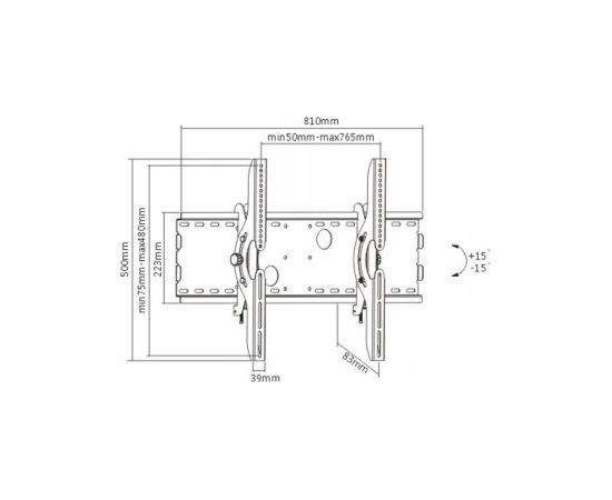 Lh-group Oy LH-GROUP WALL MOUNT 37-70" 600X400 TILT Крепления для телевизоров