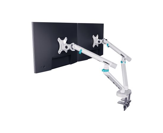 Digitus Desk Mount Tilt, rotation, pivot Dual design monitor mount, 2x 35", 2x 10 kg 35 " Maximum weight (capacity) 20 kg White TV un monitoru stiprinājumi, kronšteini