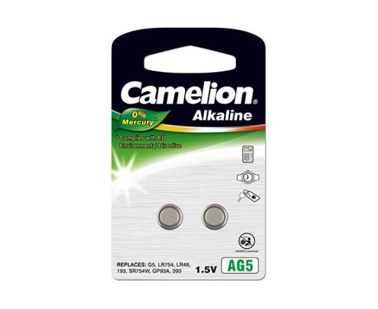 Camelion AG5/LR48/LR754/393 Alkaline Buttoncell 2 pc(s) Baterijas un akumulatori