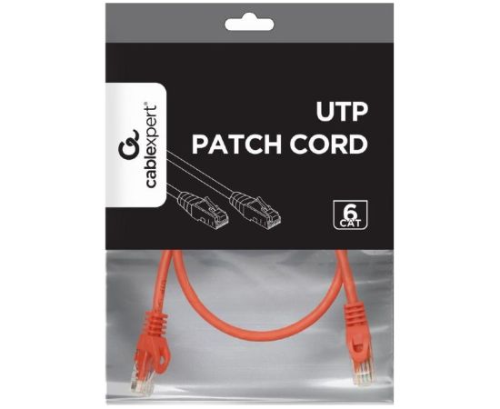 PATCH CABLE CAT6 UTP 0.5M/RED PP6U-0.5M/R GEMBIRD Сетевые кабели