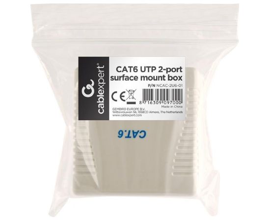 CABLE ACC MOUNT BOX CAT6 UTP/2P NCAC-2U6-01 GEMBIRD Tīkla vadi