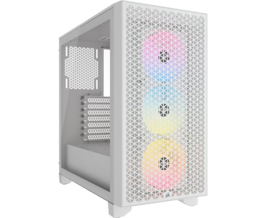 Corsair 3000D RGB Airflow, tower case (white, tempered glass) Datoru korpusi