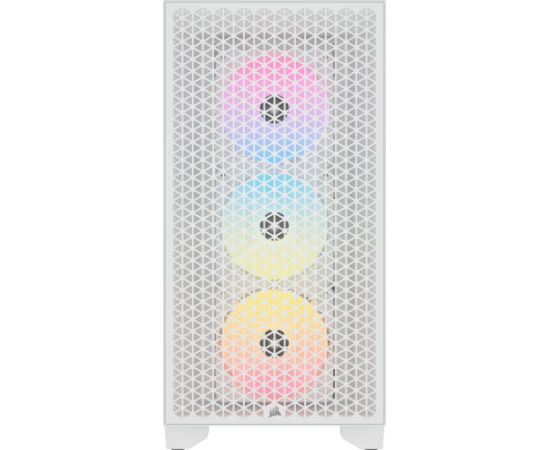 Corsair 3000D RGB Airflow, tower case (white, tempered glass) Datoru korpusi