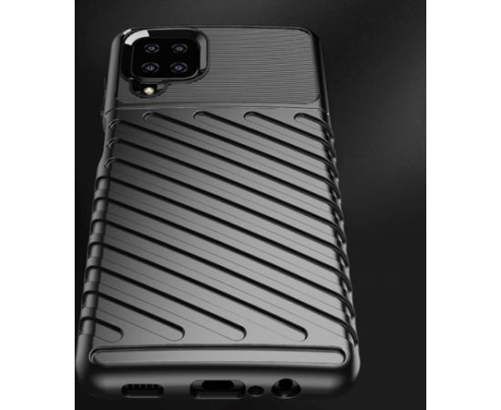 Mocco Armored Thunder Aizmugurējais Apvalks Priekš Samsung Galaxy A12 Melns Neoriģinālie Maciņi