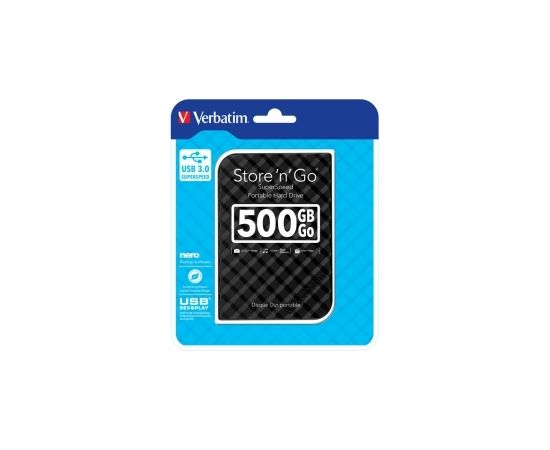 Ārējais cietais disks Verbatim 500GB