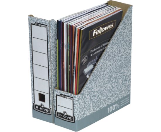 Arhīva bokss FELLOWES ar izmēru 78x311x258mm, pelēkbalta ( Gab. x 2 ) Dokumentu arhivēšana