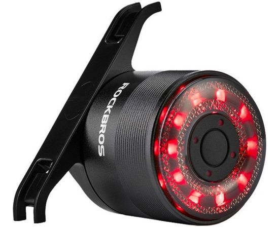 Rockbros Q1 velosipēda aizmugurējais lukturis 7 krāsu LED, melns Новинки Компьютерная техника