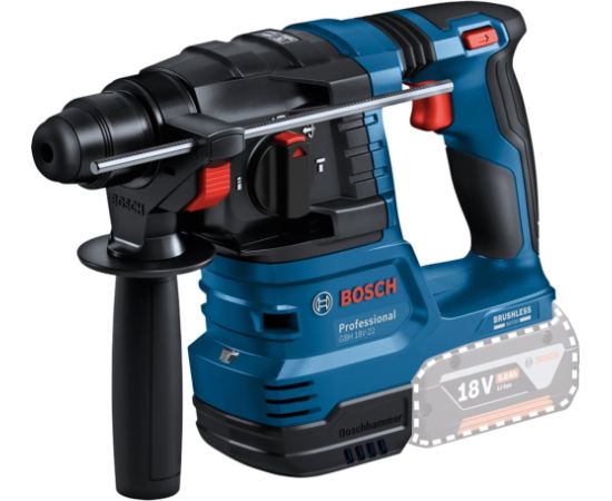 Bosch Powertools 18V professional set hammer drill GBH 18V-22 + drill driver GSR 18V-45 (blue/black, 2x Li-ion battery 4.0Ah, hammer drill and bit set, tool bag) Новинки Для дома и сада 