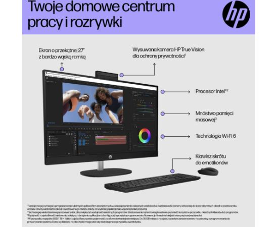 HP 27-cr0224nw Intel® Core™ i5 i5-1335U 68.6 cm (27") 1920 × 1080 px All-in-One PC 16 GB DDR4-SDRAM 512 GB SSD Free DOS Wi-Fi 6 (802.11ax) White All In One Datori (AIO)