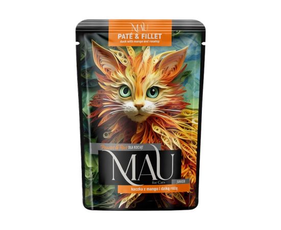 Dolina Noteci MAU Pate and Fillet Junior Duck with mango and rosehip - wet cat food - 85g Kaķu konservi