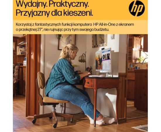 HP 27-cr0232nw AMD Ryzen™ 5 7520U 68.6 cm (27") 1920 x 1080 px All-in-One PC 16 GB LPDDR5-SDRAM 512 GB SSD Windows 11 Home Wi-Fi 6 (802.11ax) White All In One Datori (AIO)
