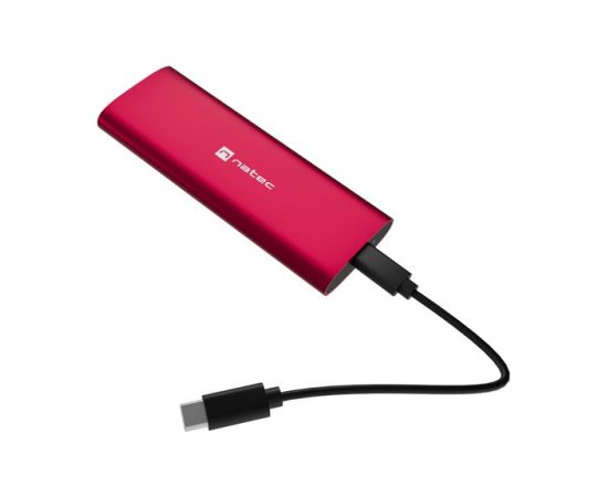 NATEC RHINO M.2 NVME LITE EXTERNAL SSD ENCLOSURE USB-C 3.2 GEN 2 RUBY RED Korpusi ārējiem HDD, SSD