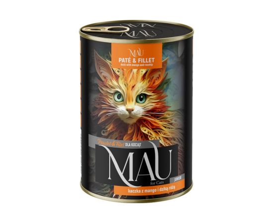 Dolina Noteci MAU Pate and Fillet Junior Duck with mango and rosehip - wet cat food - 400g Консервы кошек