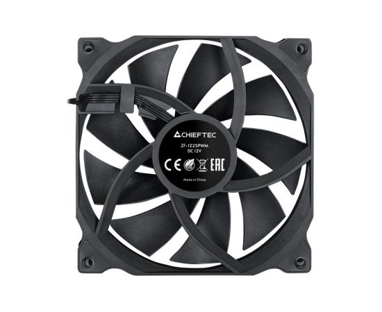 Chieftec ZF-1225PWM computer cooling system Computer case Fan 12 cm Black 1 pc(s) Korpusu dzesēšana
