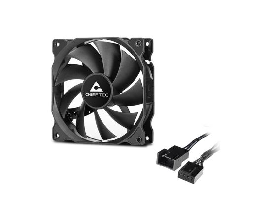 Chieftec ZF-1225PWM computer cooling system Computer case Fan 12 cm Black 1 pc(s) Korpusu dzesēšana