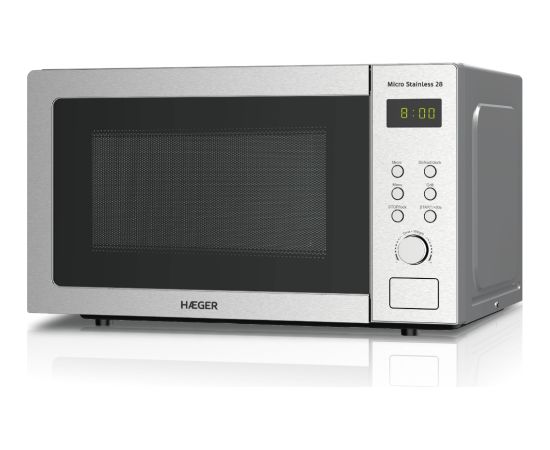 Haeger MW-90S.012A MICRO STAINLESS 28 Mikroviļņu krāsnis 28L 1200W Mikroviļņu krāsnis