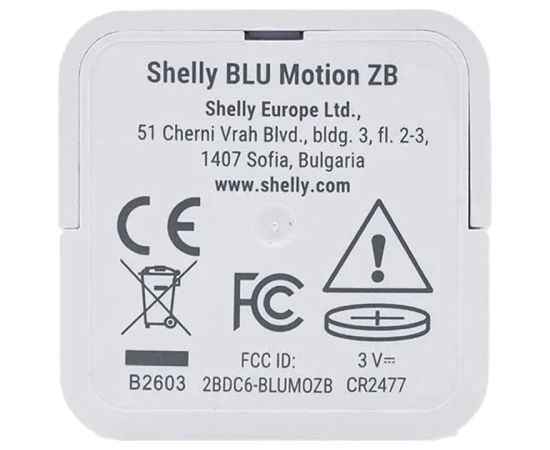 Shelly BLU Motion ZB Motion Sensor Viedie Sensori